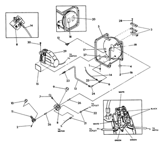 Air Compressor Drawing No. 89510 Diagram and Parts List for 9595-1-505AP  Briggs and Stratton Compressor